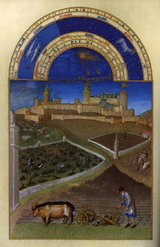 LIMBOURG brothers Les trs riches heures du Duc de Berry: Mars (March) wf